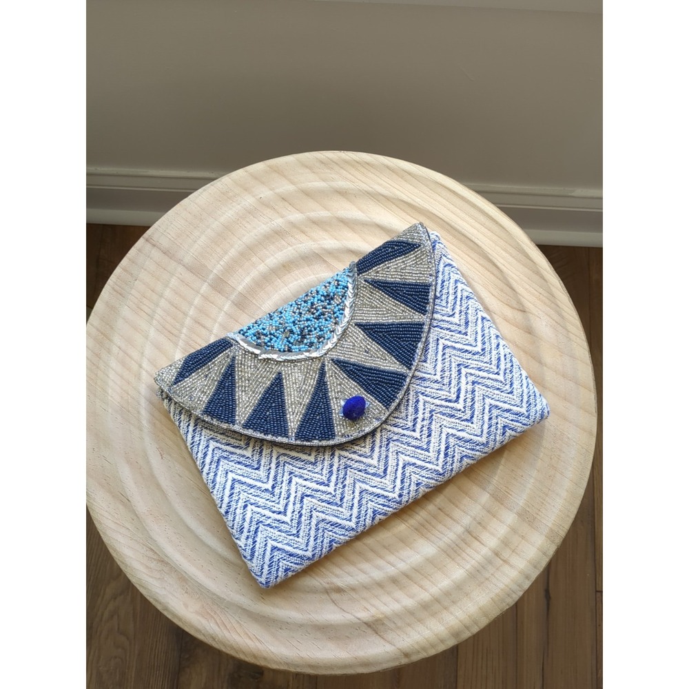 Unmade Copenhagen Stitched Embroidered Clutch Purse Handbag
